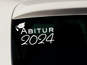 ABI 2024, Abitur 2024, ABI, Abitur, Abschluss, Schulabschluss, Abiball,2024, Schulabschluss 2024, Gymnasium, Aufkleber, Autoaufkleber, Sticker, Fahrzeugaufkleber, Auto, Fahrzeug, Folie, Vinylfolie, Abitur Aufkleber, Abi 2024 Aufkleber