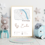 Geburtsort-Bild, Geschenk zur Geburt, Koordinaten, Holz Bilderrahmen, Geburtsdaten, einzigartig, Babygeschenk, Erinnerungsstück, Etsy, Geburt, Baby, Dekoration, Wandkunst, Kinderzimmer, Taufe, Babyshower, Geschenkidee, Geburtsort, Neugeborenes