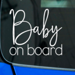 Aufkleber für Auto, Geburtstags Geschenke, Sticker, Baby on Board, Geburt, Taufe, Kind, Säugling, Sicherheit, Warnung, Verkehr, Familie, Babypinkeln, Schwanger, Geschenk Mutter nach Geburt, Baby on Board Aufkleber, Baby on board Sticker, Autoaufkleber Baby, Autosticker Baby, Baby Autoaufkleber