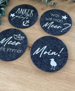 Alternative view of Filzuntersetzer im maritimem Stil | 4er-Platzset